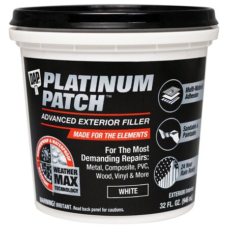 Dap 32 Oz White Platinum Patch Advanced Exterior Filler 18787